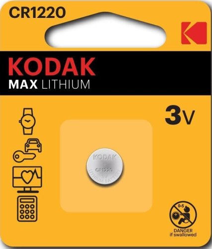 Элемент питания Kodak CR1220-1BL литиевая (батарейка) картинка 